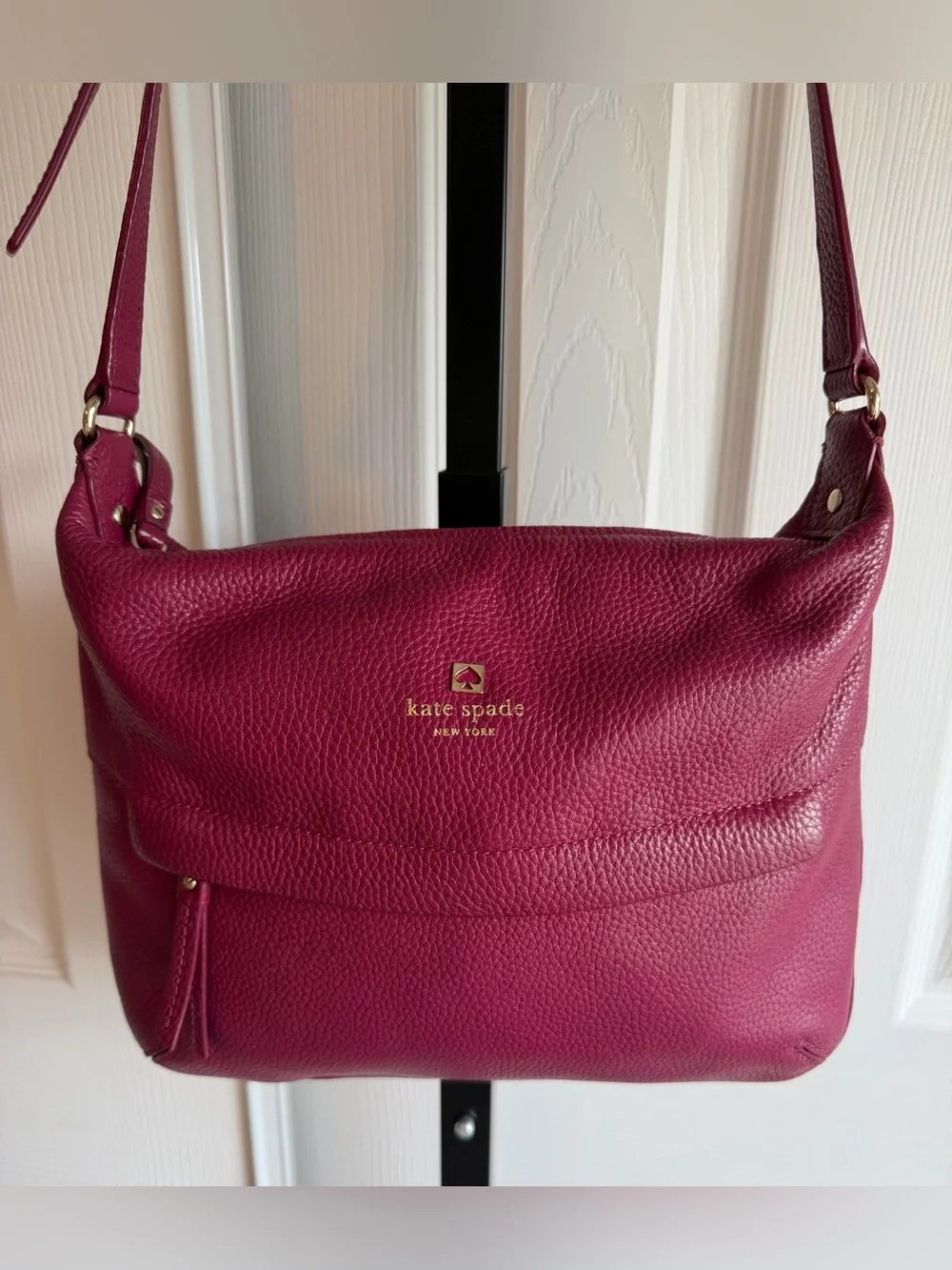 Kate Spade Hot Pink Pebbled Leather Crossbody Bag Women’s